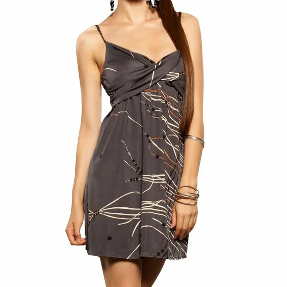 NWT FLORA KUNG $380 silk jersey Japanese print dress - Picture 2 of 4